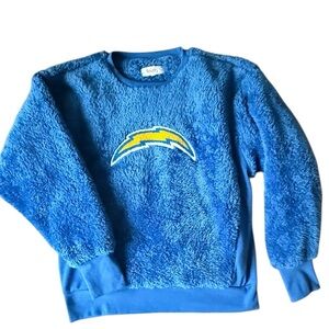 NFL Chargers Blue Fuzzy Logo Sweatshirt – Size L